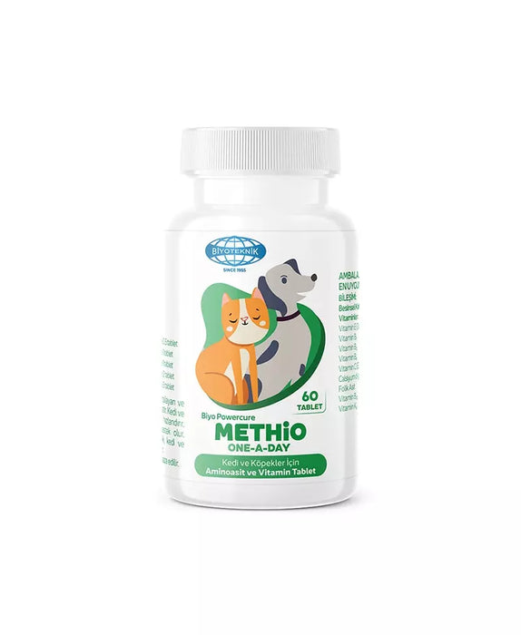 Biyoteknik Methio One A Day Kedi ve Köpek Vitamin 60 Tablet