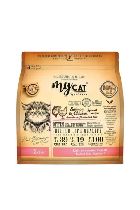 MYCAT KITTEN CAT LOW GRAIN HYPOALLERGENIC 36/18 SALMON YUVARLAK