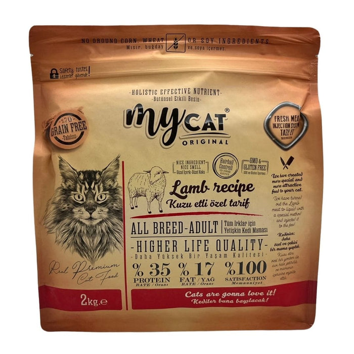 Mycat Low Grain Kuzu Etli All Breed-Tüm Irklar İçin Kedi Maması 2 kg