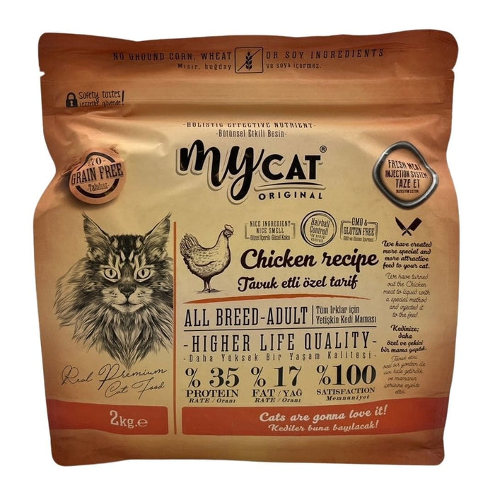 Mycat Low Grain Tavuk Etli All Breed-Tüm Irklar İçin Kedi Maması 2 kg