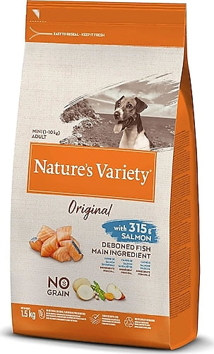 Nature's Variety Dog No Grain Mini Adult Salmon 1,5 Kg