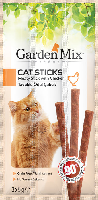 Gardenmix Tavuklu Kedi Stick Ödül 3*5 Gr 50‘li