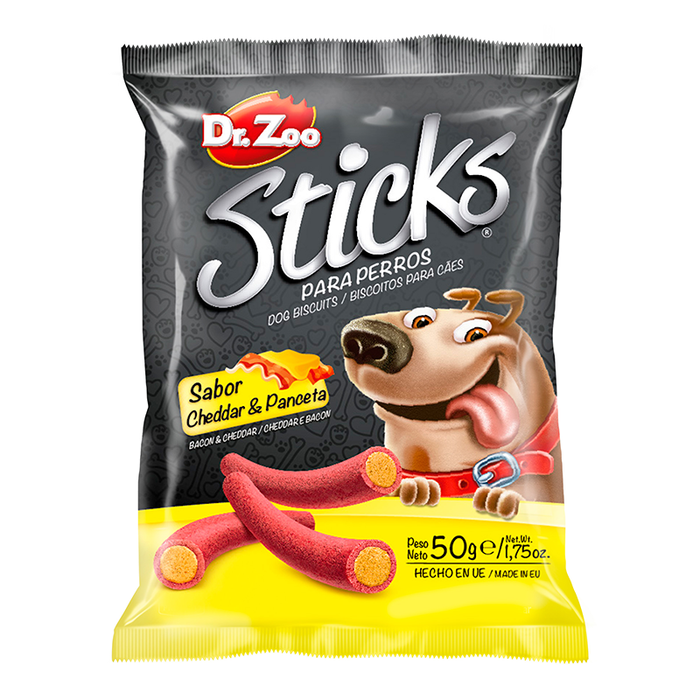 Dr.Zoo Sticks Cheddar-Pastırmalı Köpek Ödülü 50 Gr
