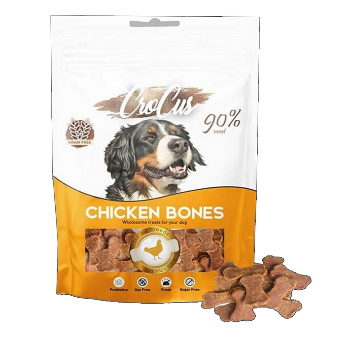 Crocus Bones Tavuklu Tahılsız Köpek Ödülü 80 Gr