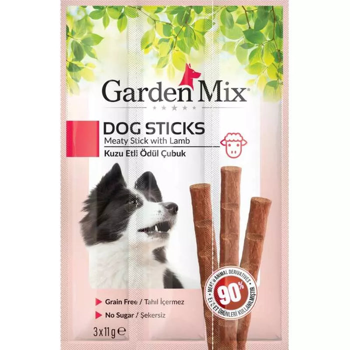 Garden Mix Kuzu Etli Tahılsız Köpek Stick Ödül 3 x 11 gr X 20 Adet