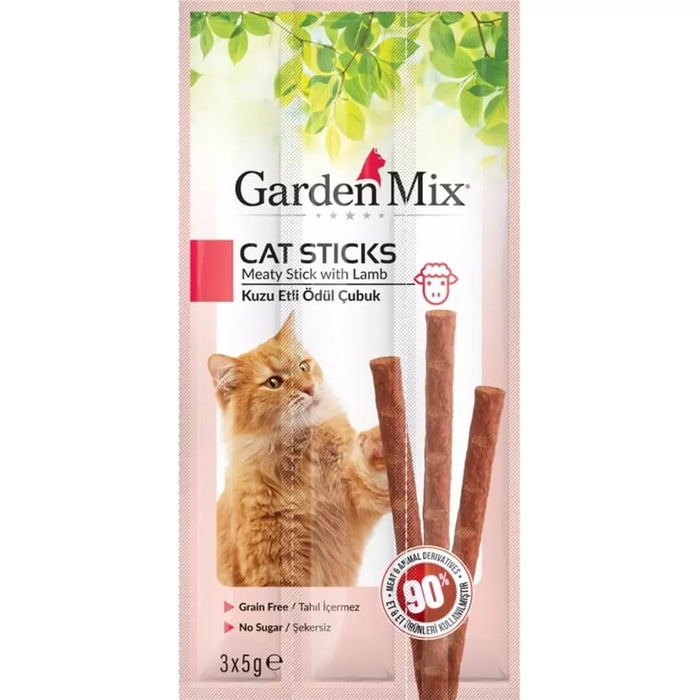 Gardenmix Kuzu Etli Kedi Stick Ödül 3 x 5 gr X 50 Adet