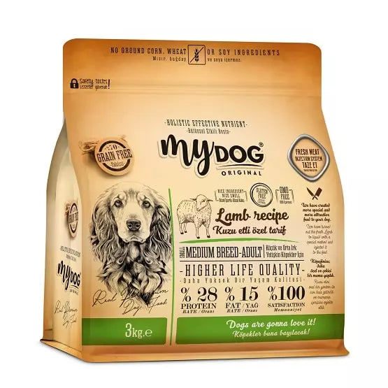 Mydog Low Grain Kuzu Etli Medıum Breed-Küçük Ve Orta Irklar İçin Köpek Maması 3 Kg
