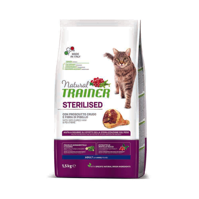 Natural Trainer Cat Sterilized Dry-Cured Ham 1,5 Kg